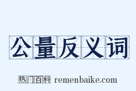 公量反义词是什么意思的图片